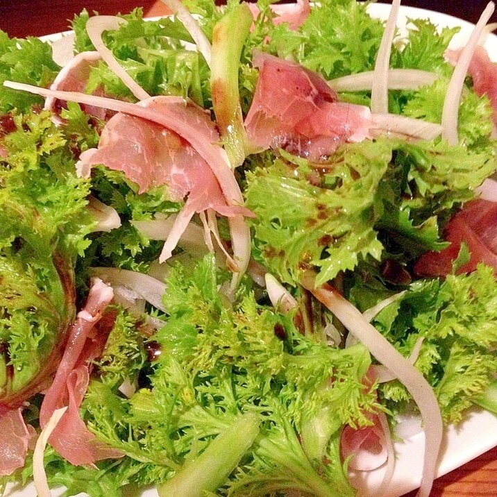 わさび菜と生ハムのサラダ レシピ 作り方 By Macman3737 楽天レシピ わさび菜と生ハムのサラダ レシピ 作り方 By Macman3737 楽天レシピ